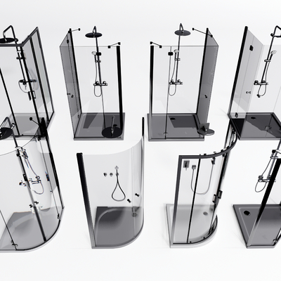  现代淋浴间su模型 
