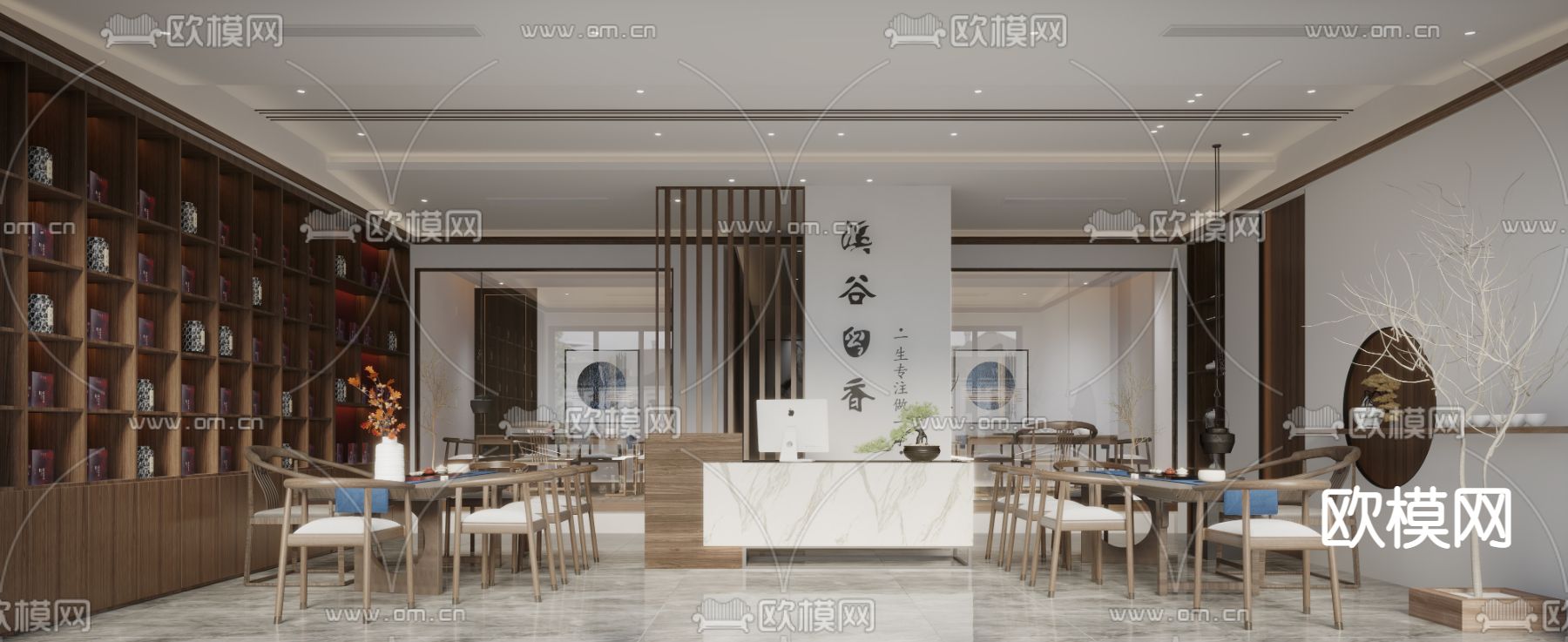 新中式茶楼3d模型