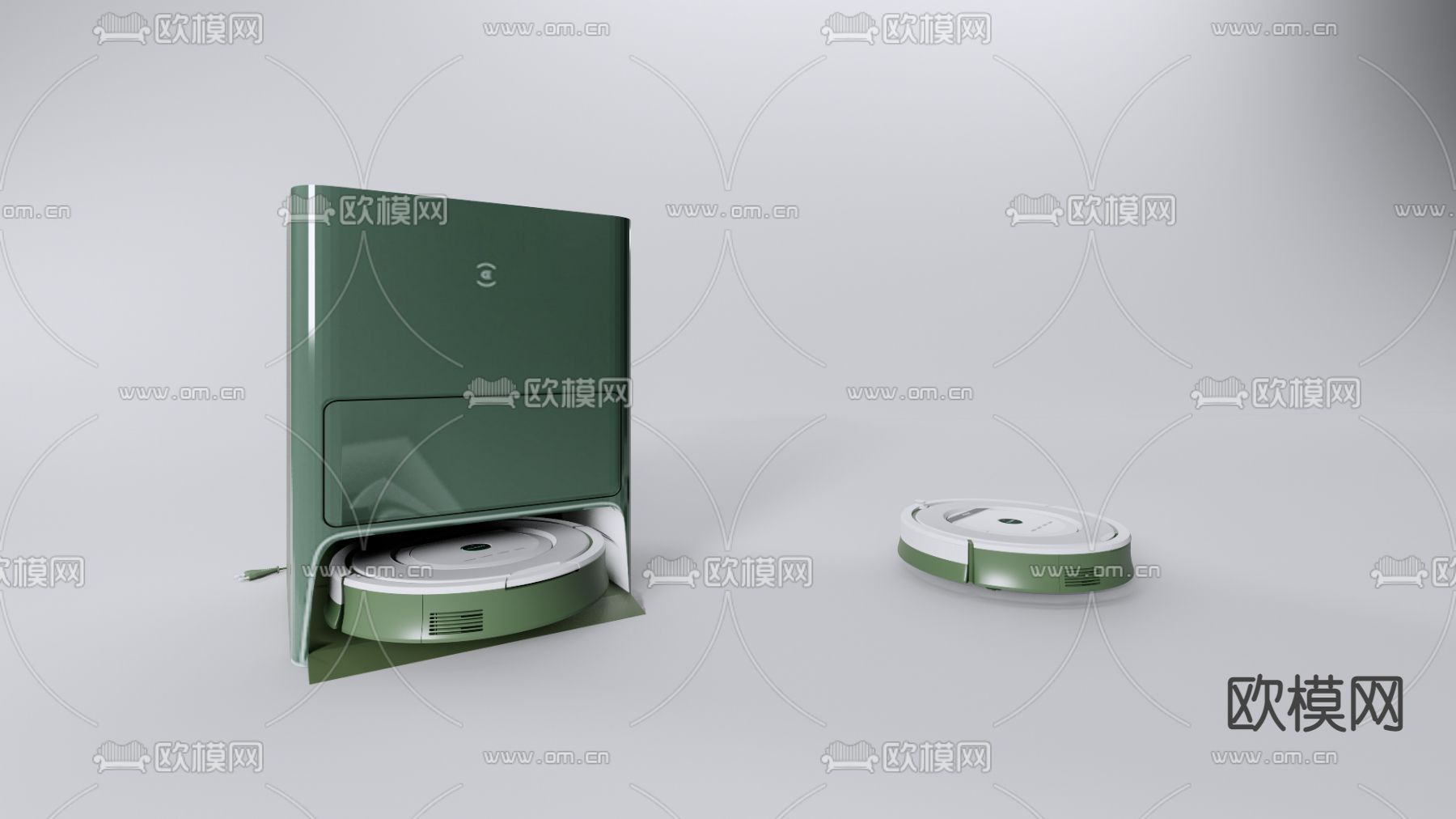 现代扫地机器人su模型下载（渲染图1）