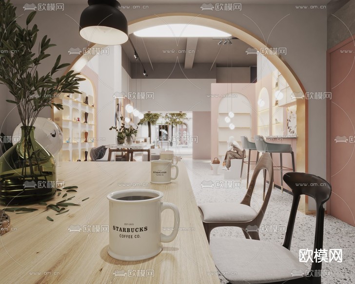 现代鞋店3d模型下载(渲染图2)
