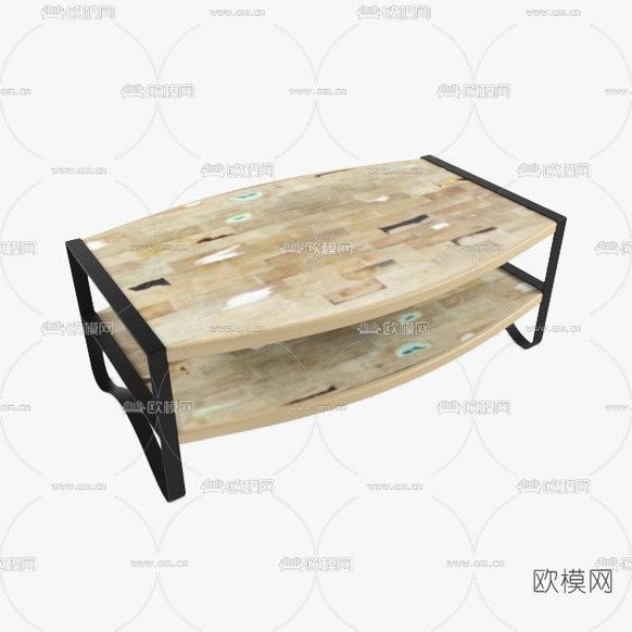 现代茶几免费3d模型下载