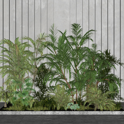  现代灌木草丛su模型 