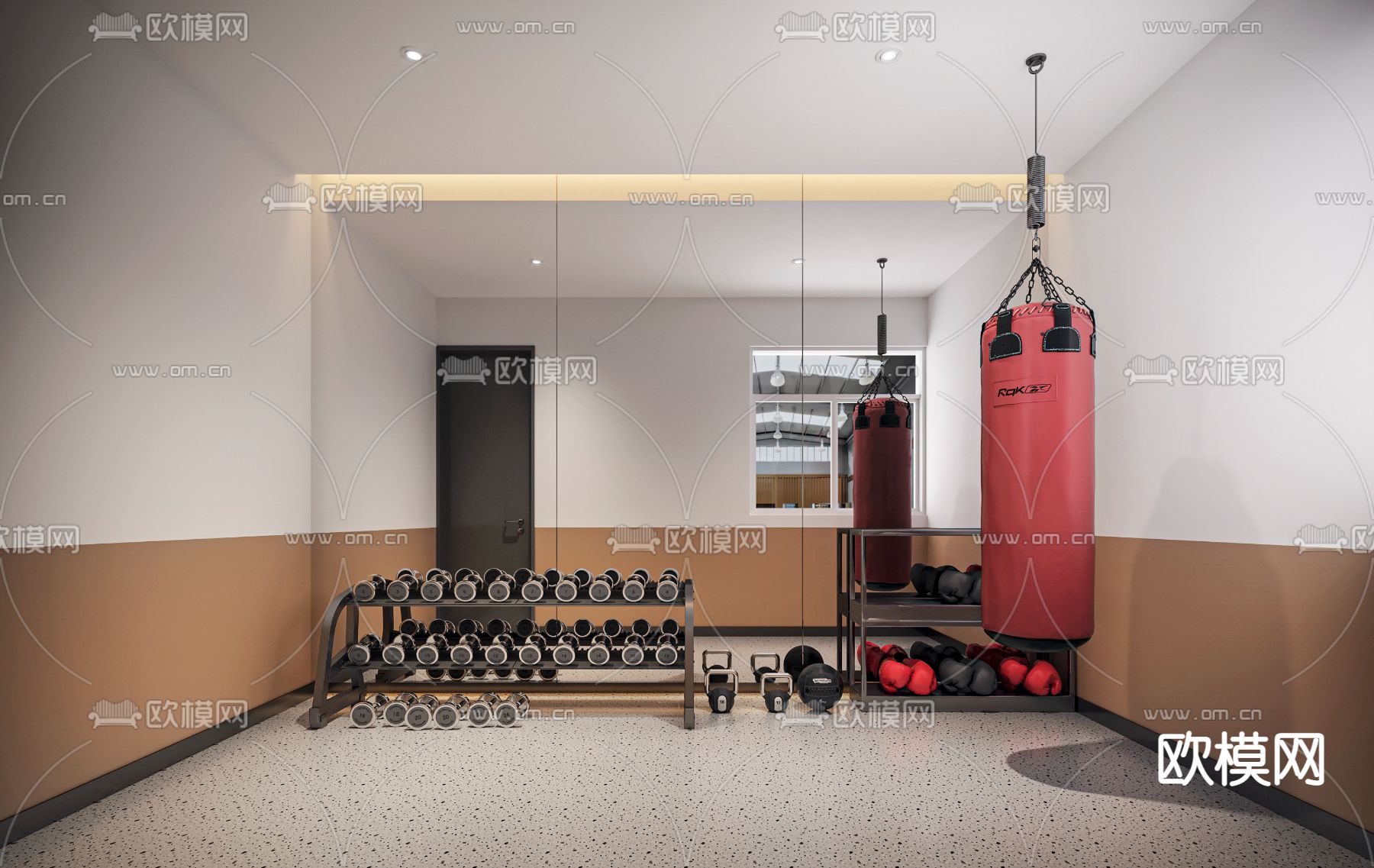 现代社区活动中心3d模型下载（渲染图1）