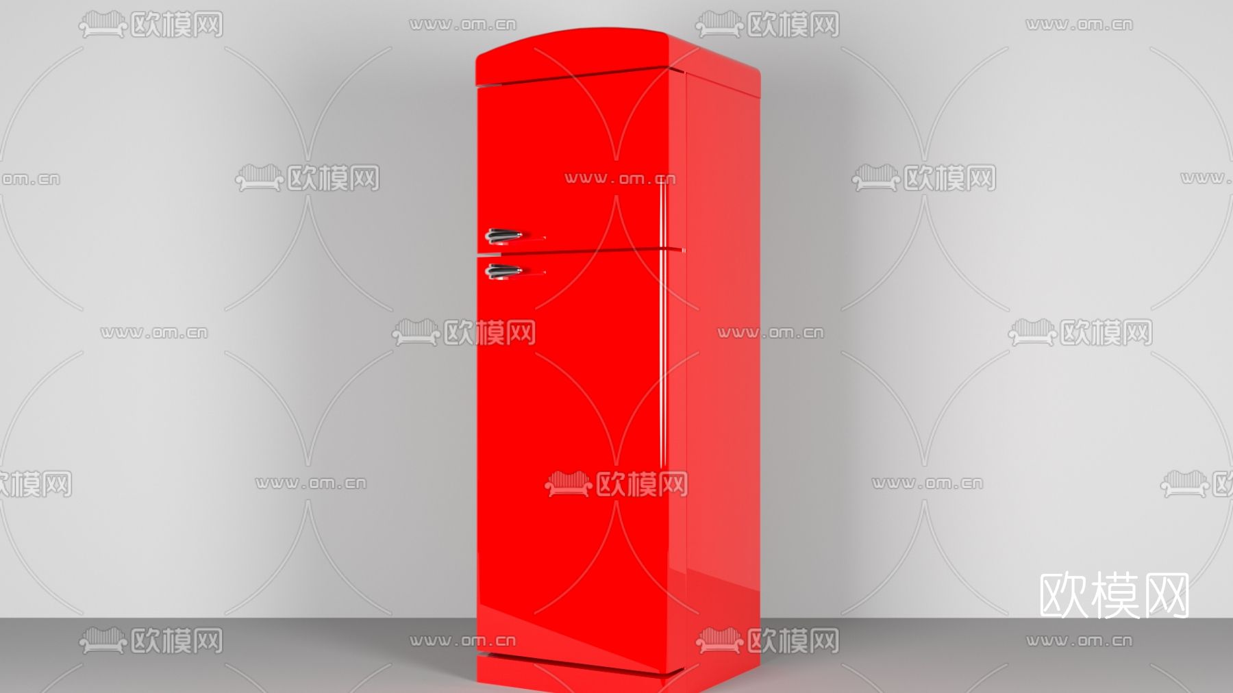 现代冰箱免费3d模型下载