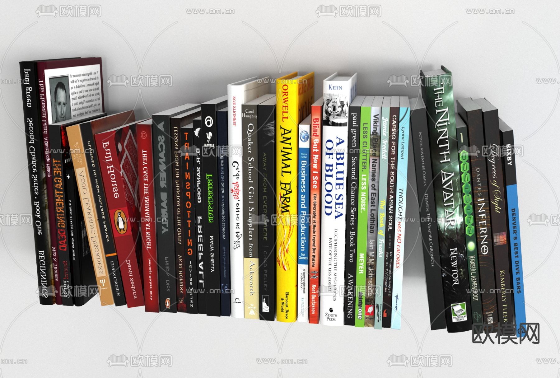 现代书籍免费3d模型下载