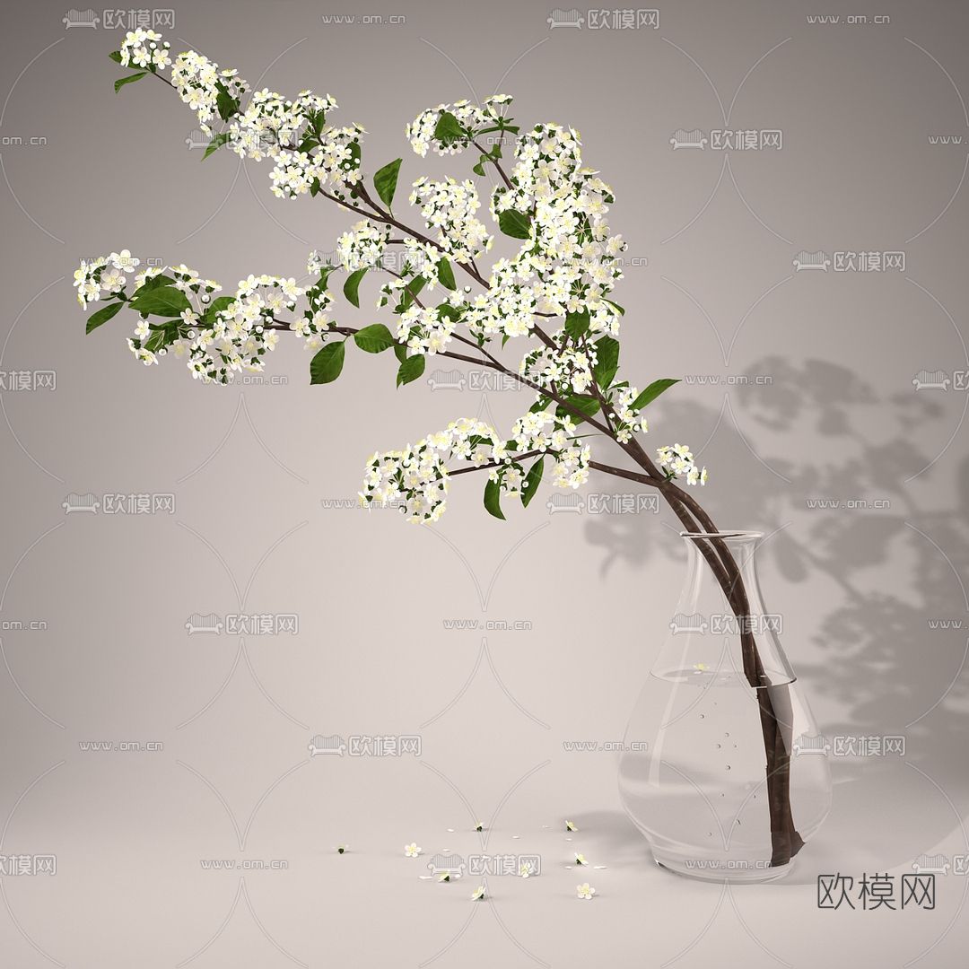 现代花瓶花艺免费3d模型下载