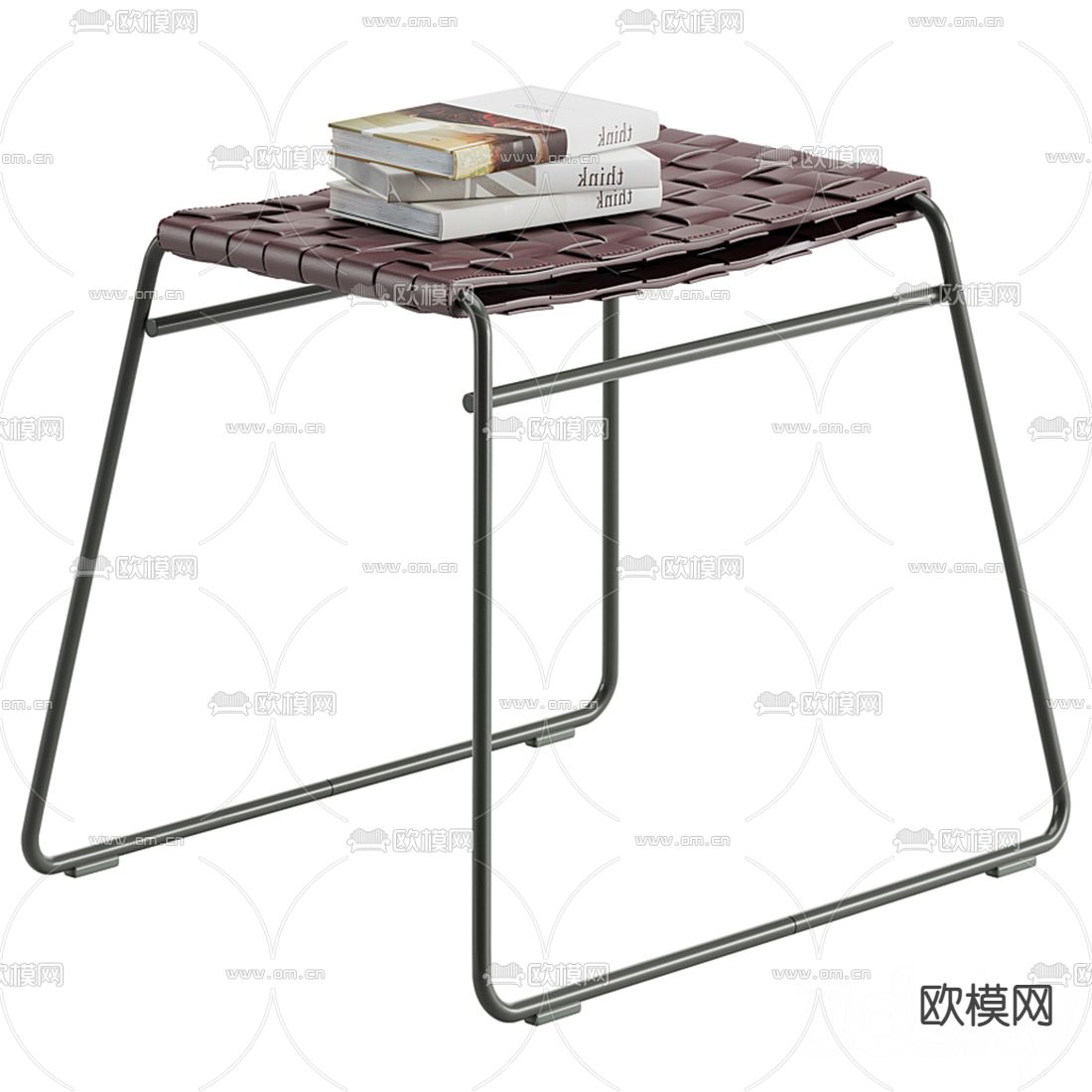 现代铁艺凳子3d模型