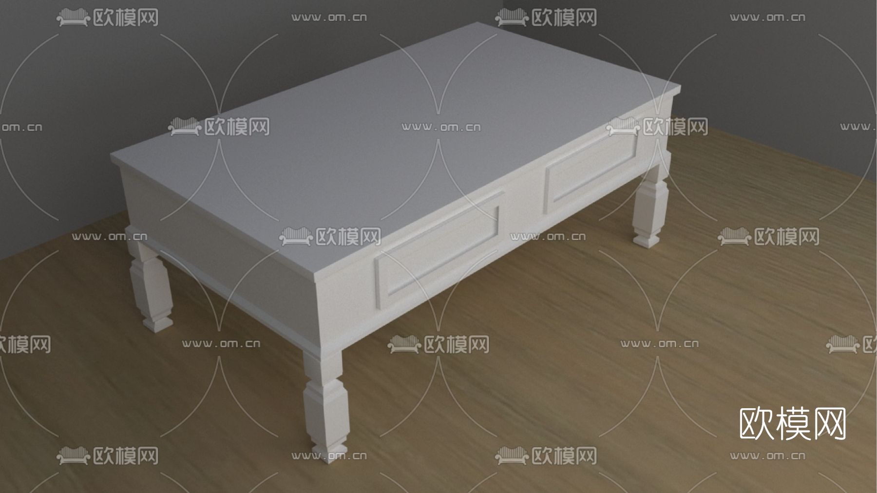 简欧茶几免费3d模型下载