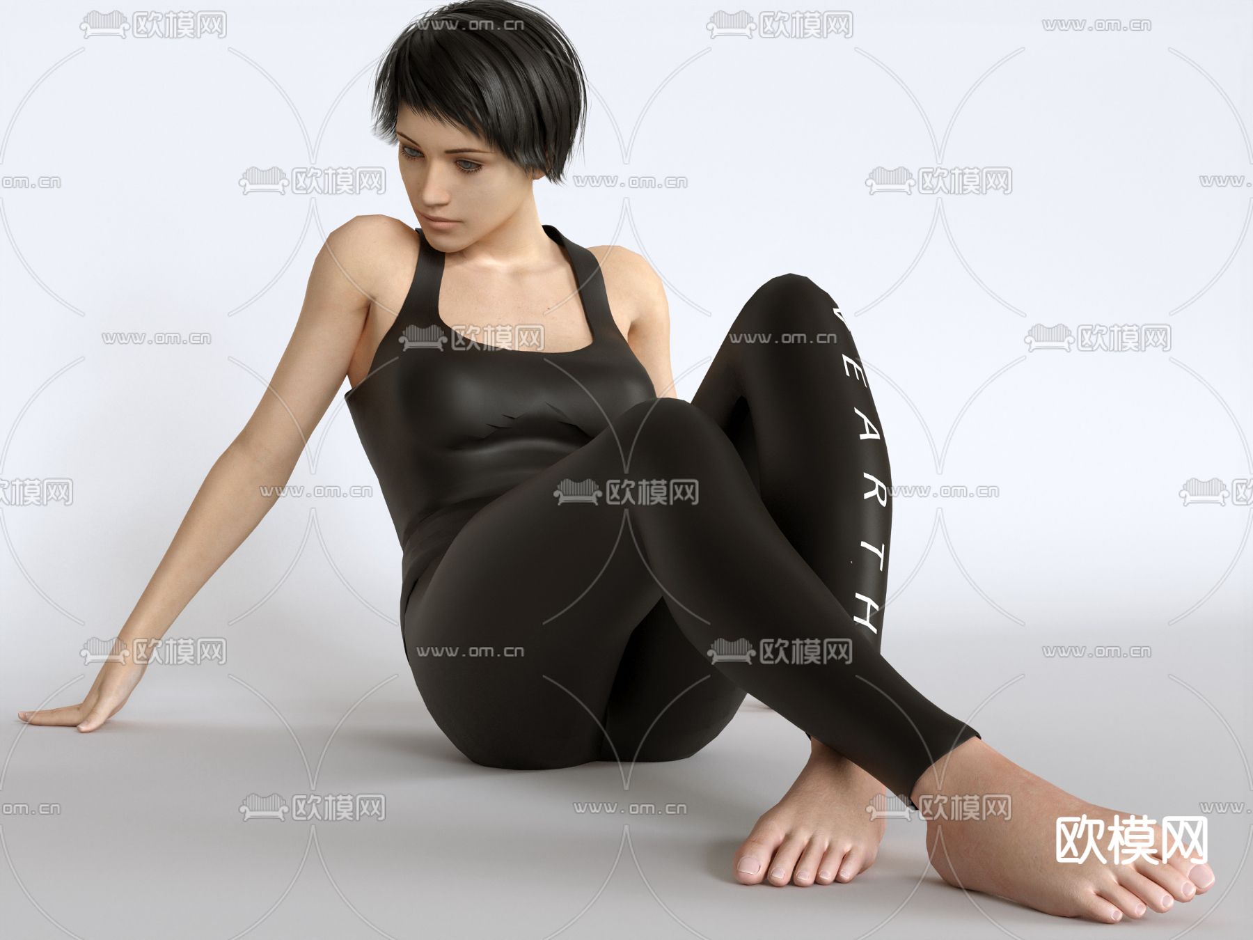 现代健身人物3d模型