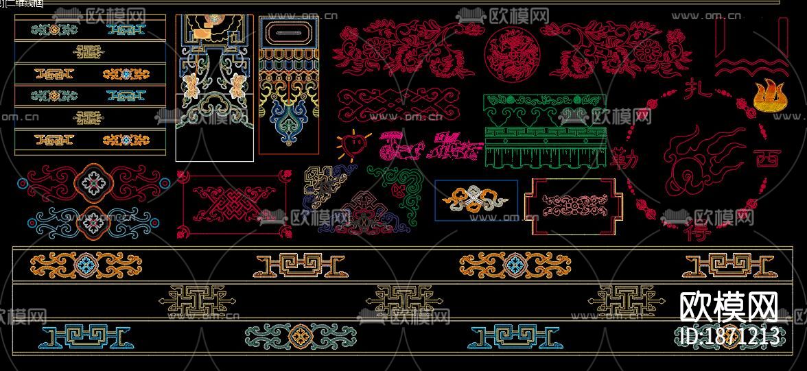 藏式雕花cad图库下载（渲染图6）