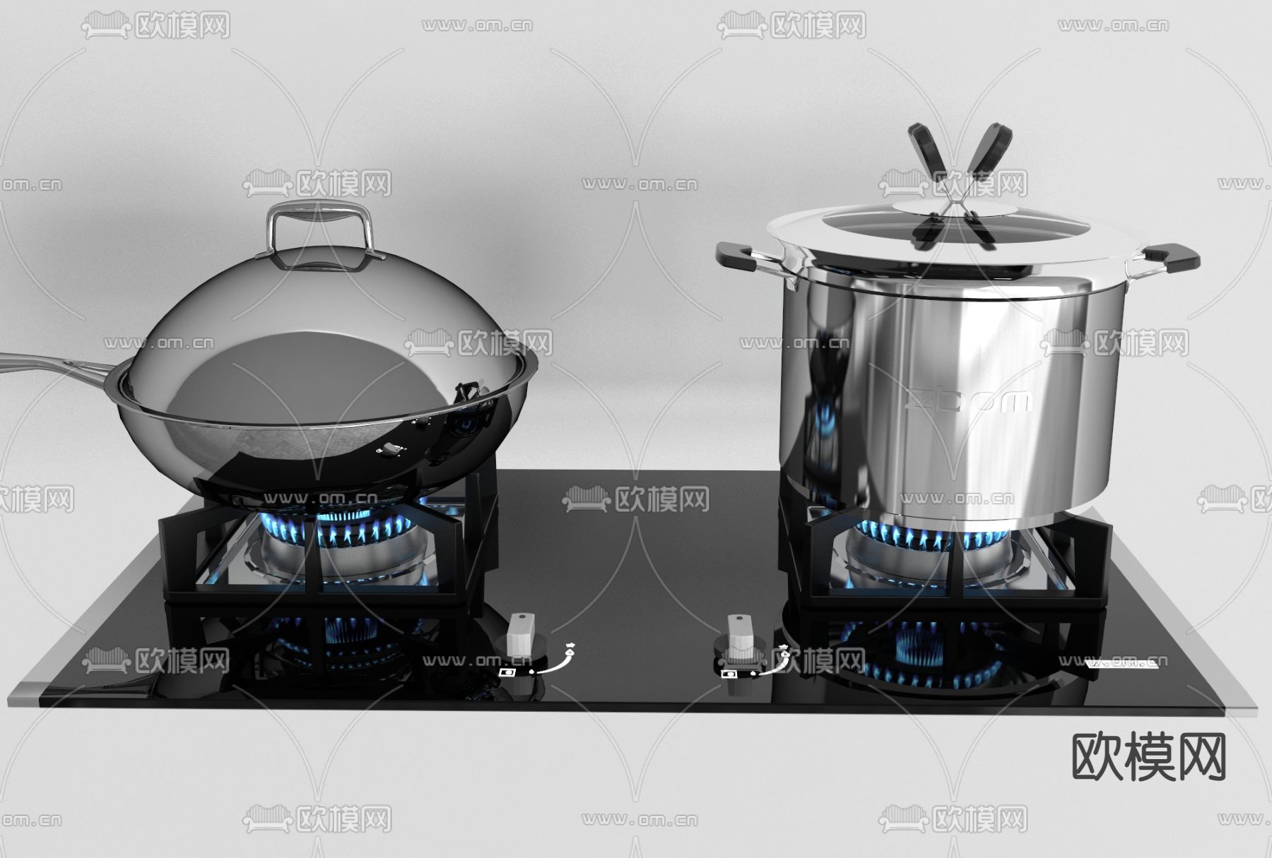 现代灶台免费3d模型下载