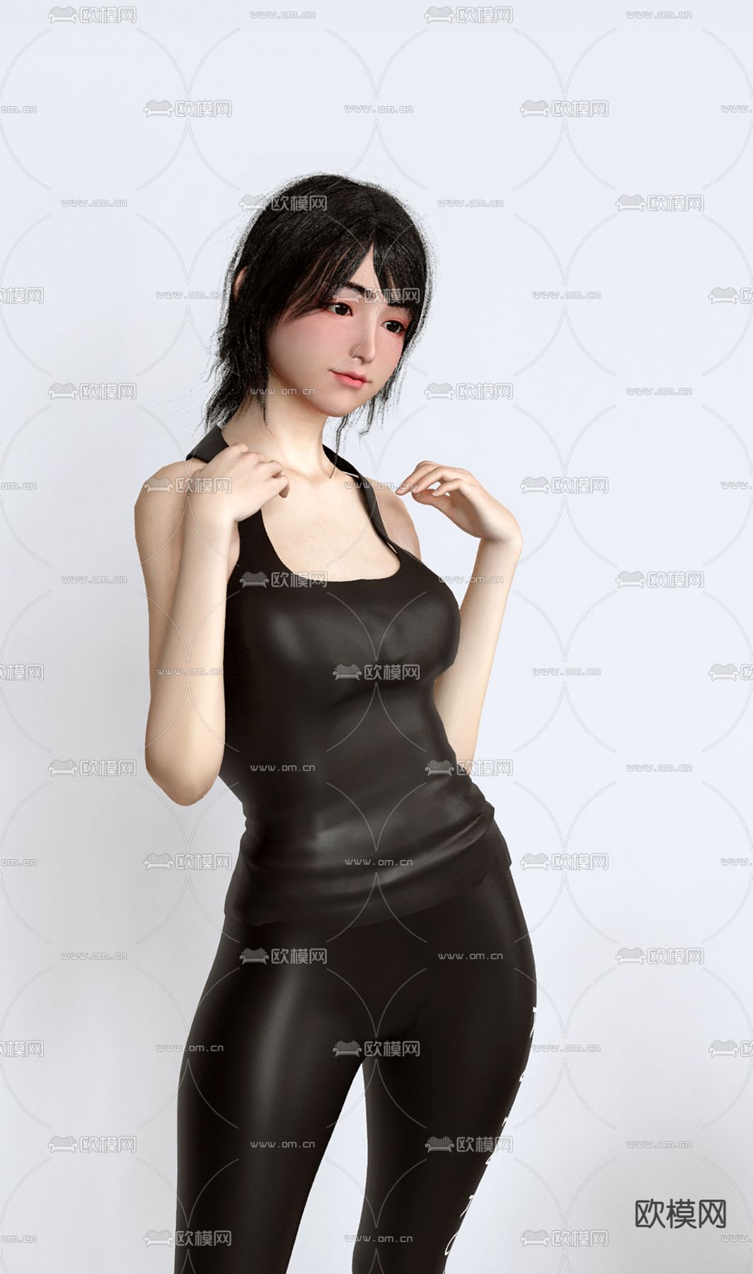 现代健身人物3d模型