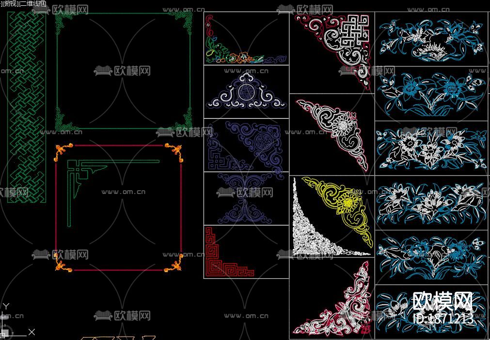 藏式雕花cad图库下载（渲染图2）