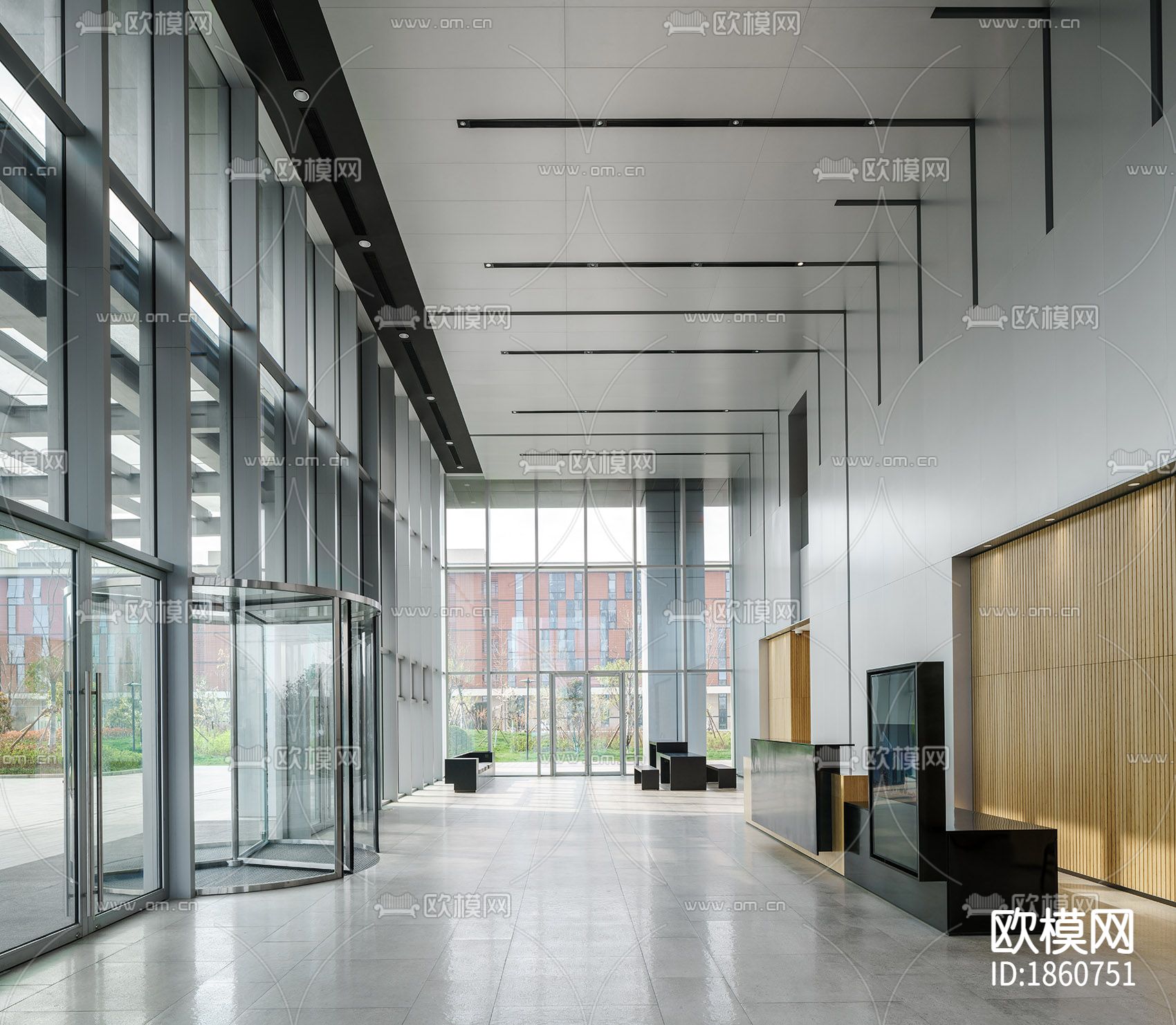 西安高新区环普科技产业园办公楼施工图下载（渲染图1）