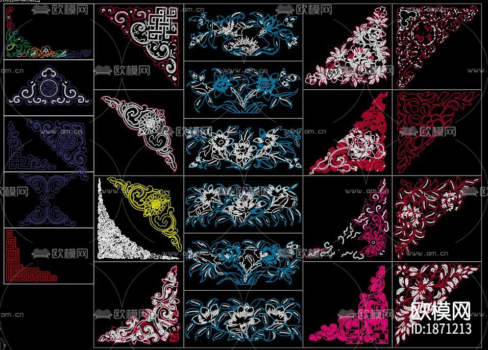藏式雕花cad图库下载（渲染图3）
