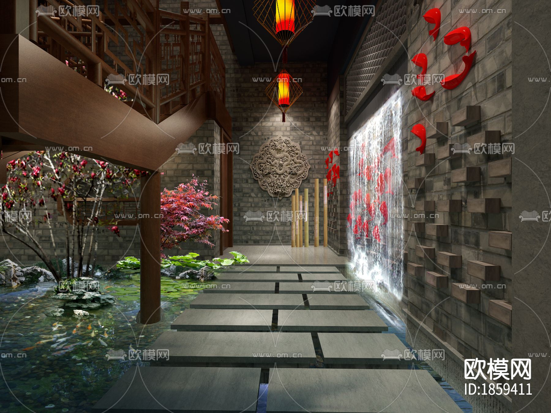 【连锁火锅店】太原店丨效果图+全套施工图+报价书+现场照片下载（渲染图5）