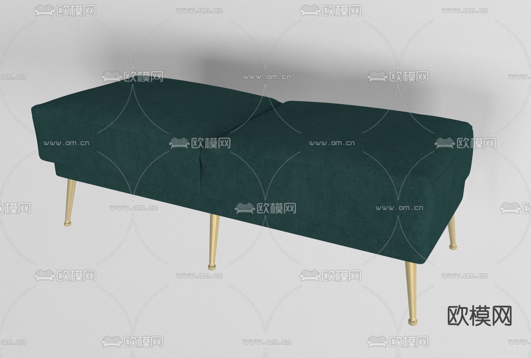 现代布艺脚踏免费3d模型下载