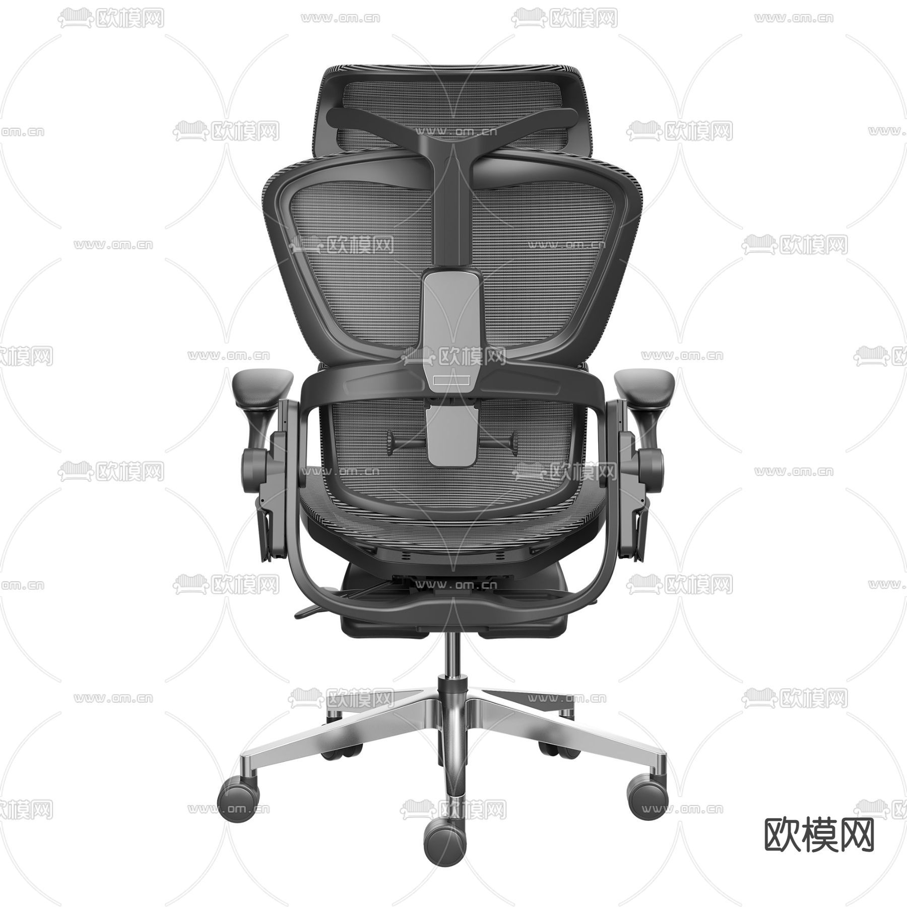 现代办公椅免费3d模型下载（渲染图3）