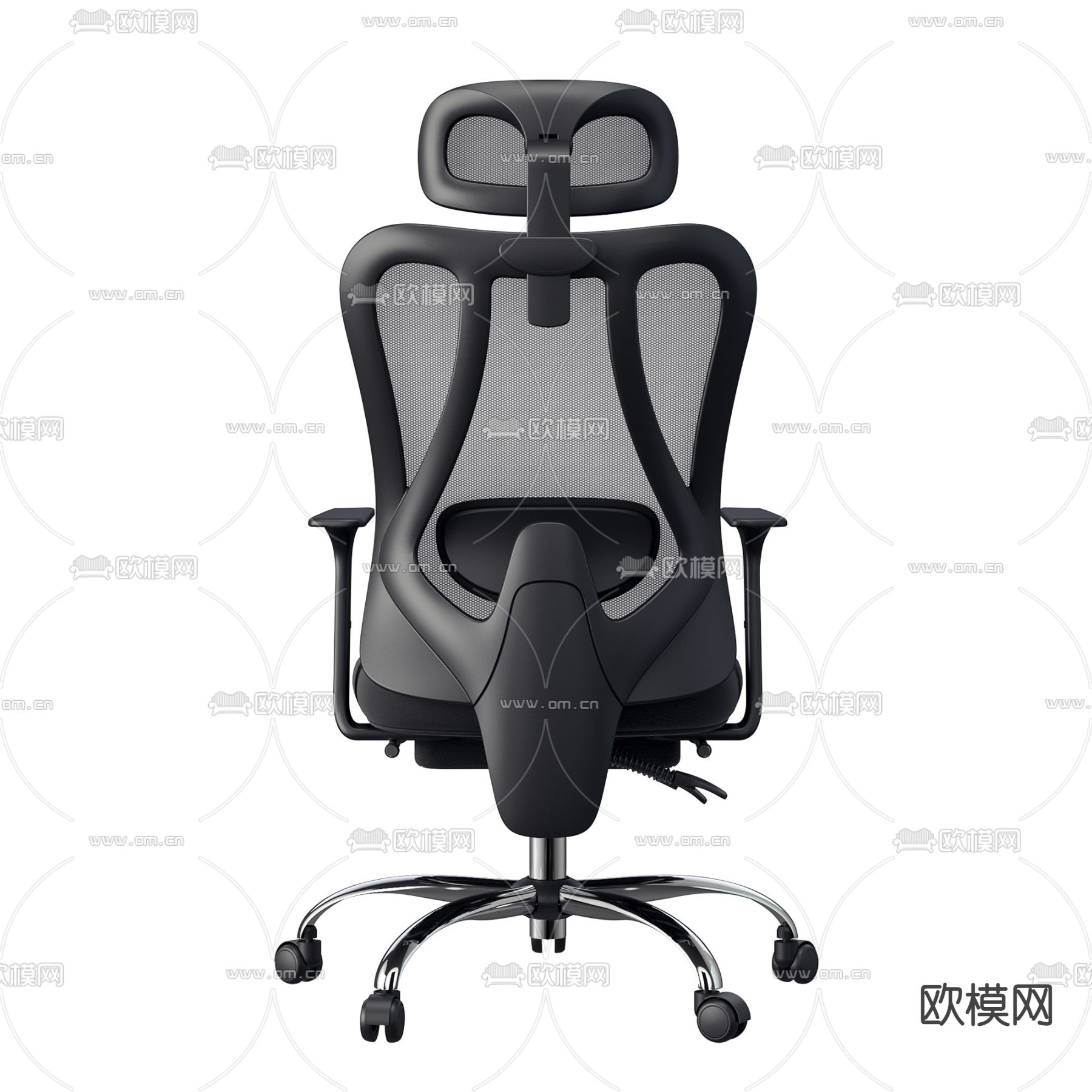 现代办公椅免费3d模型下载（渲染图3）