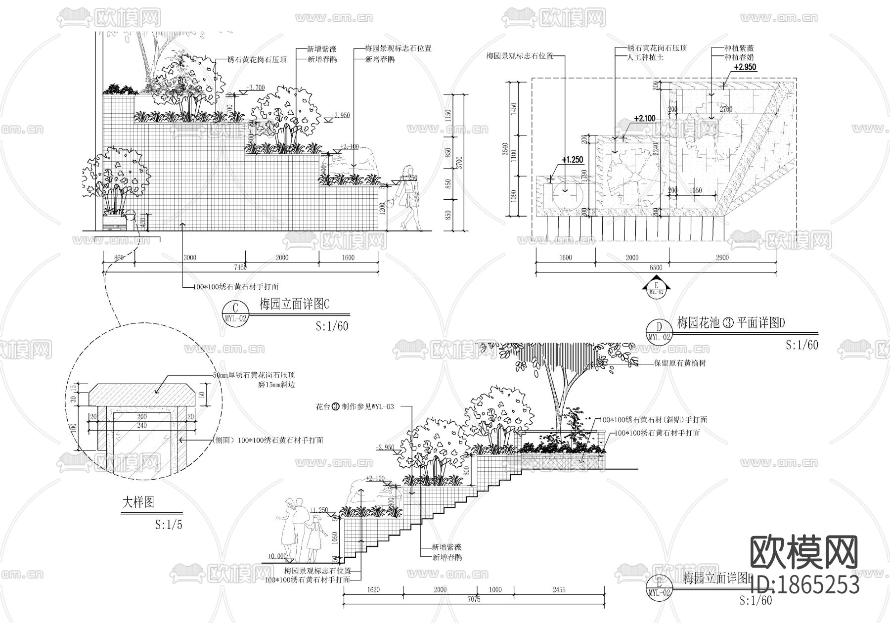 住宅小区景观cad施工图下载（渲染图6）
