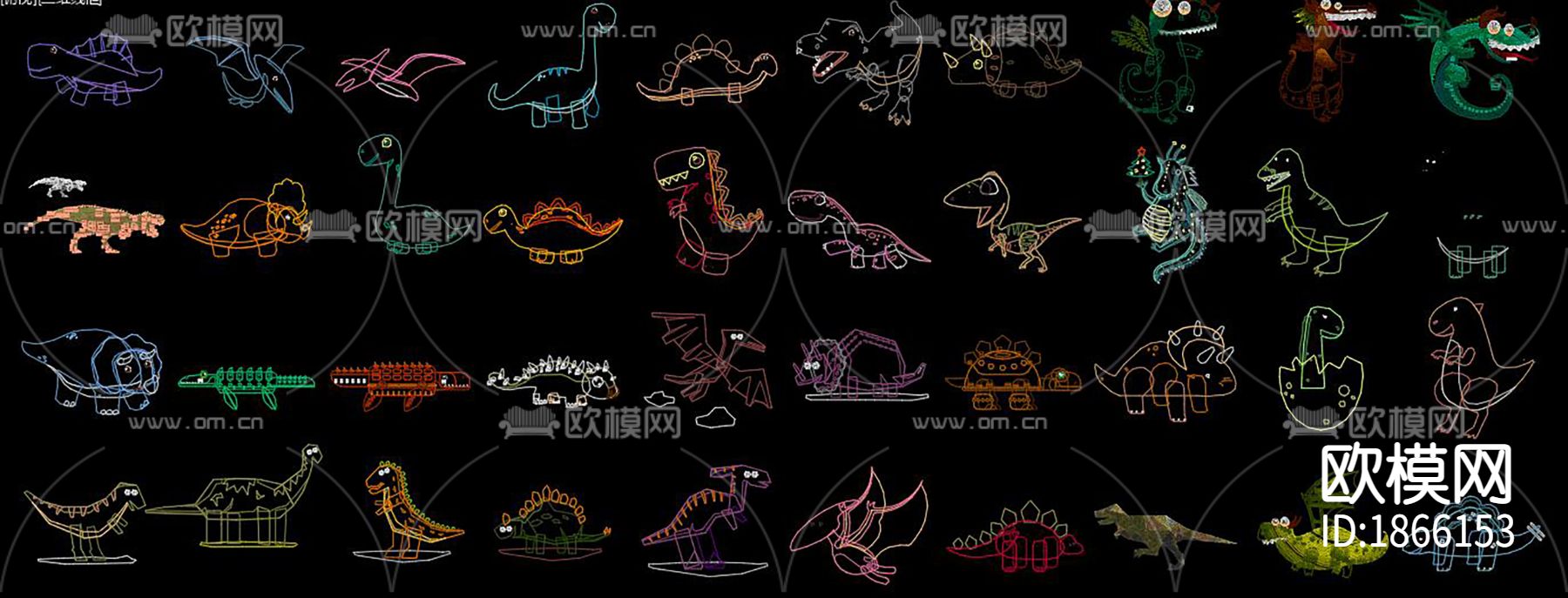 小恐龙cad图库下载（渲染图3）