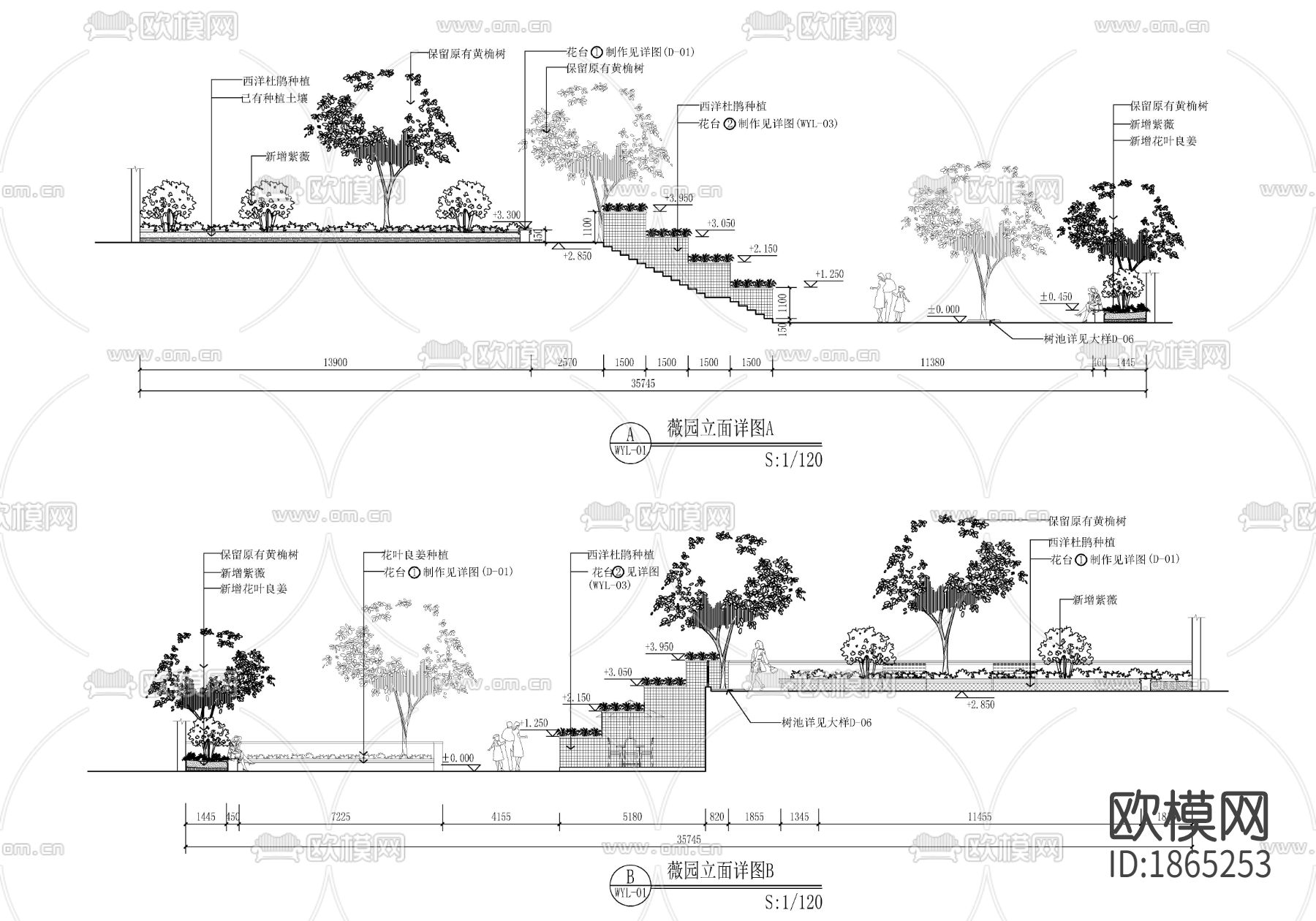 住宅小区景观cad施工图下载（渲染图7）