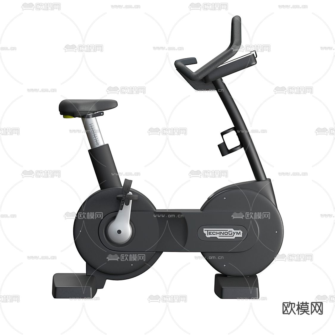 现代健身器材动感单车3d模型下载（渲染图3）