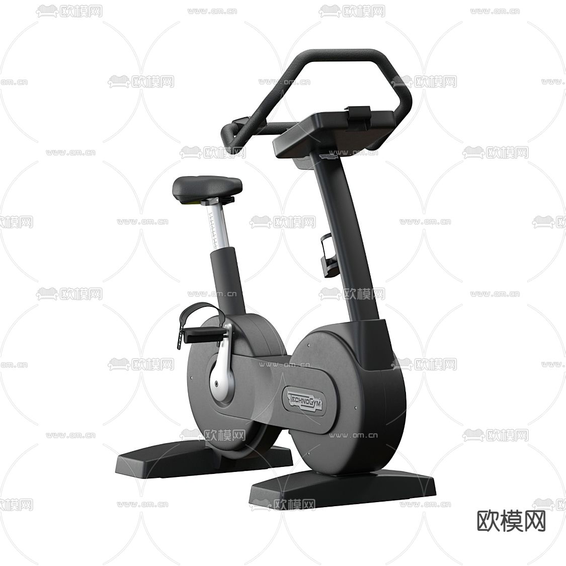 现代健身器材动感单车3d模型下载（渲染图2）