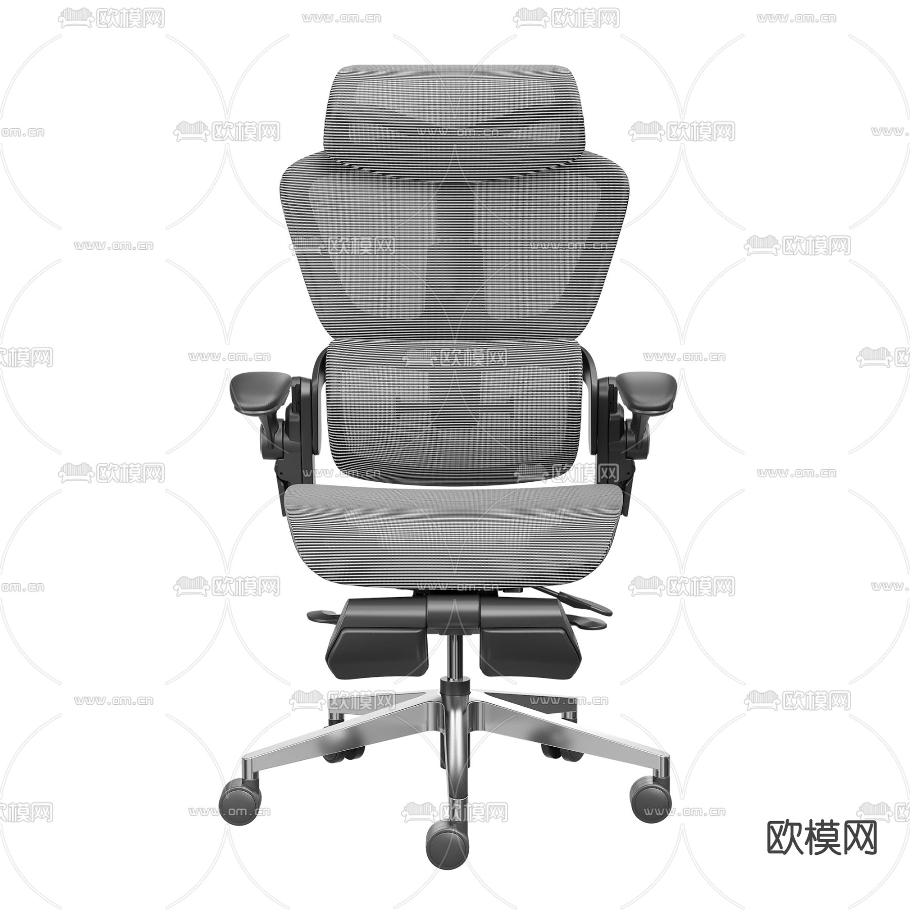 现代办公椅免费3d模型下载（渲染图1）