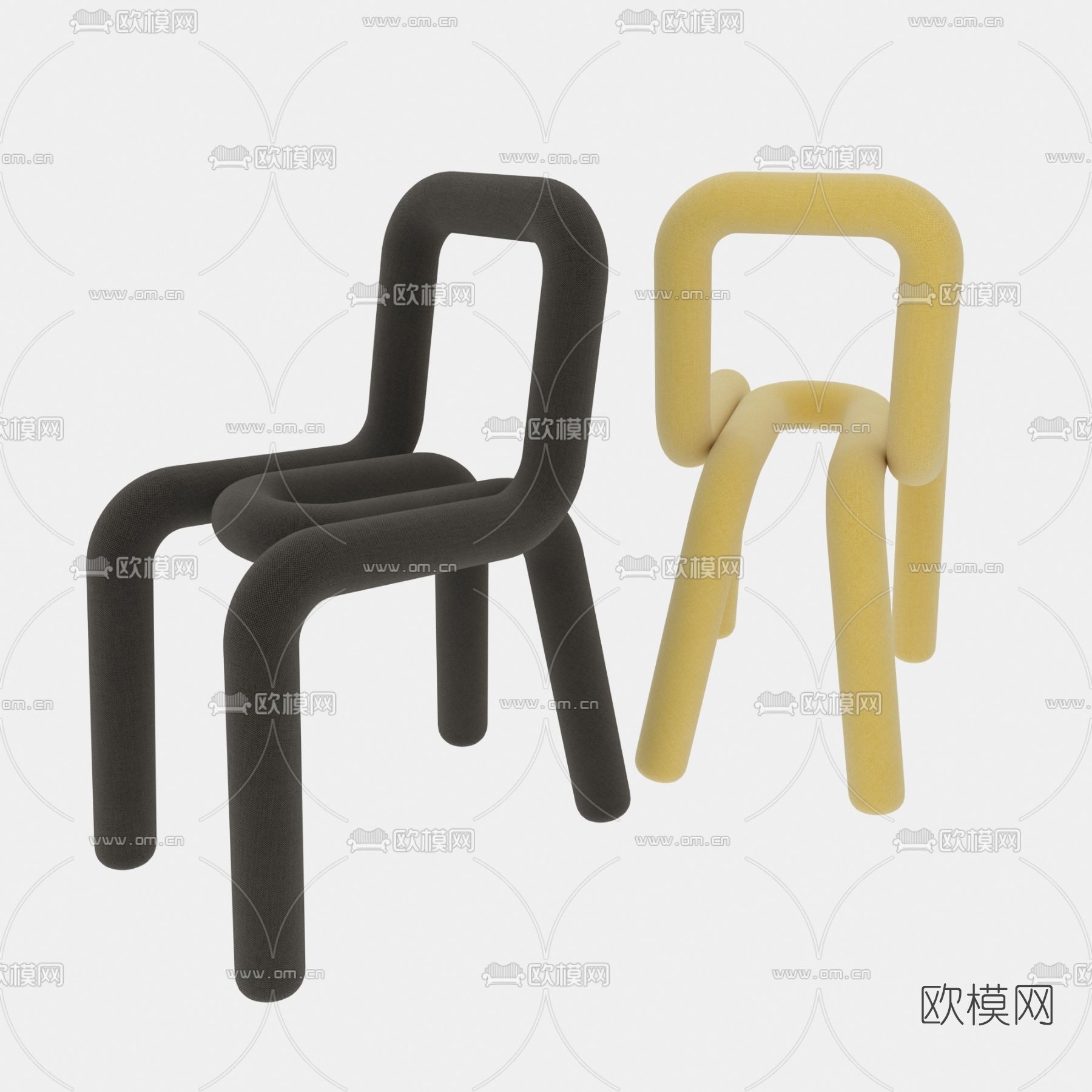 现代休闲椅免费3d模型下载