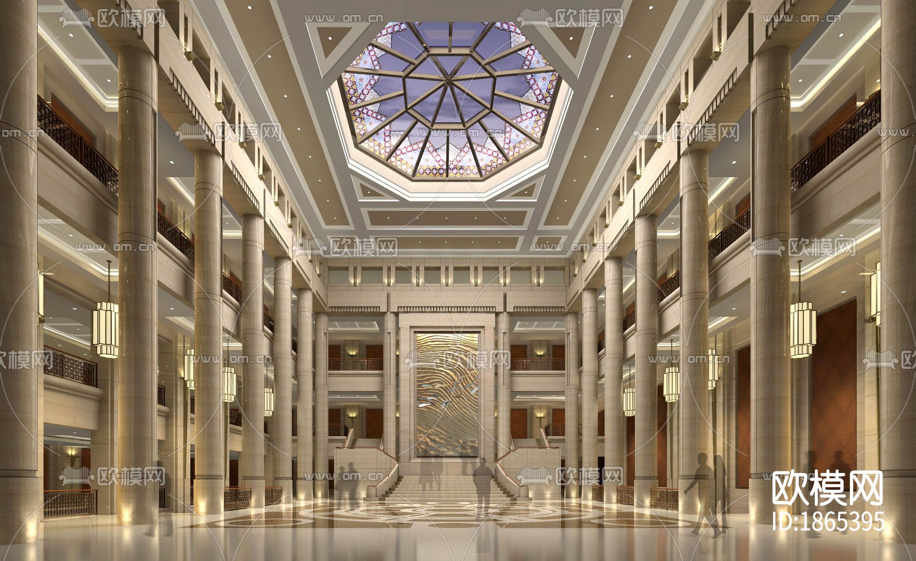 剧院大堂cad施工图下载（渲染图7）