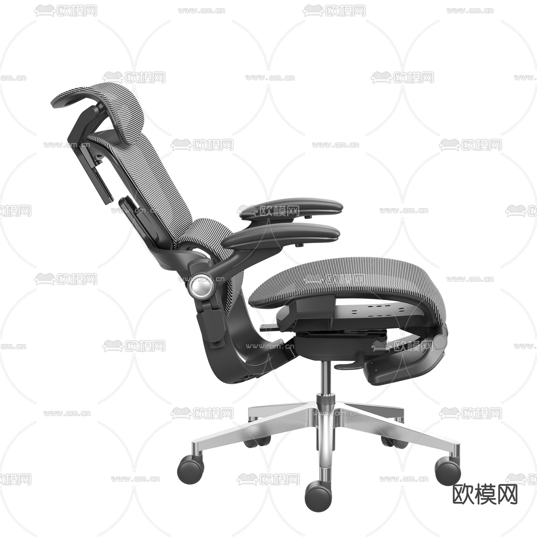 现代办公椅免费3d模型下载（渲染图4）