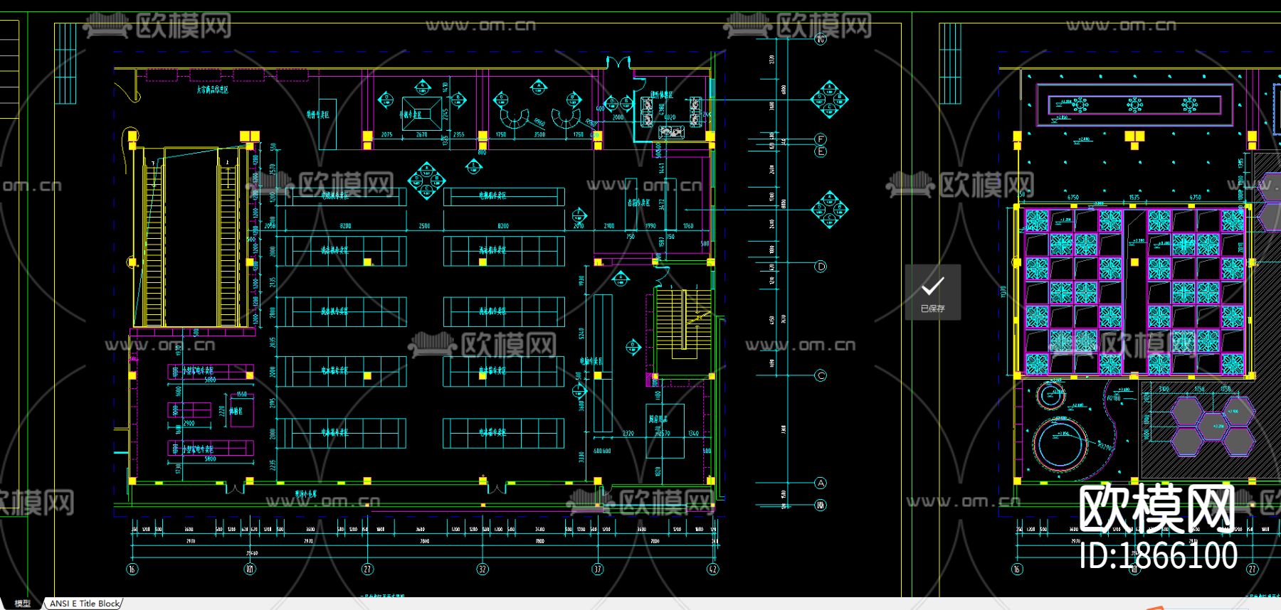 超市施工图下载（渲染图3）