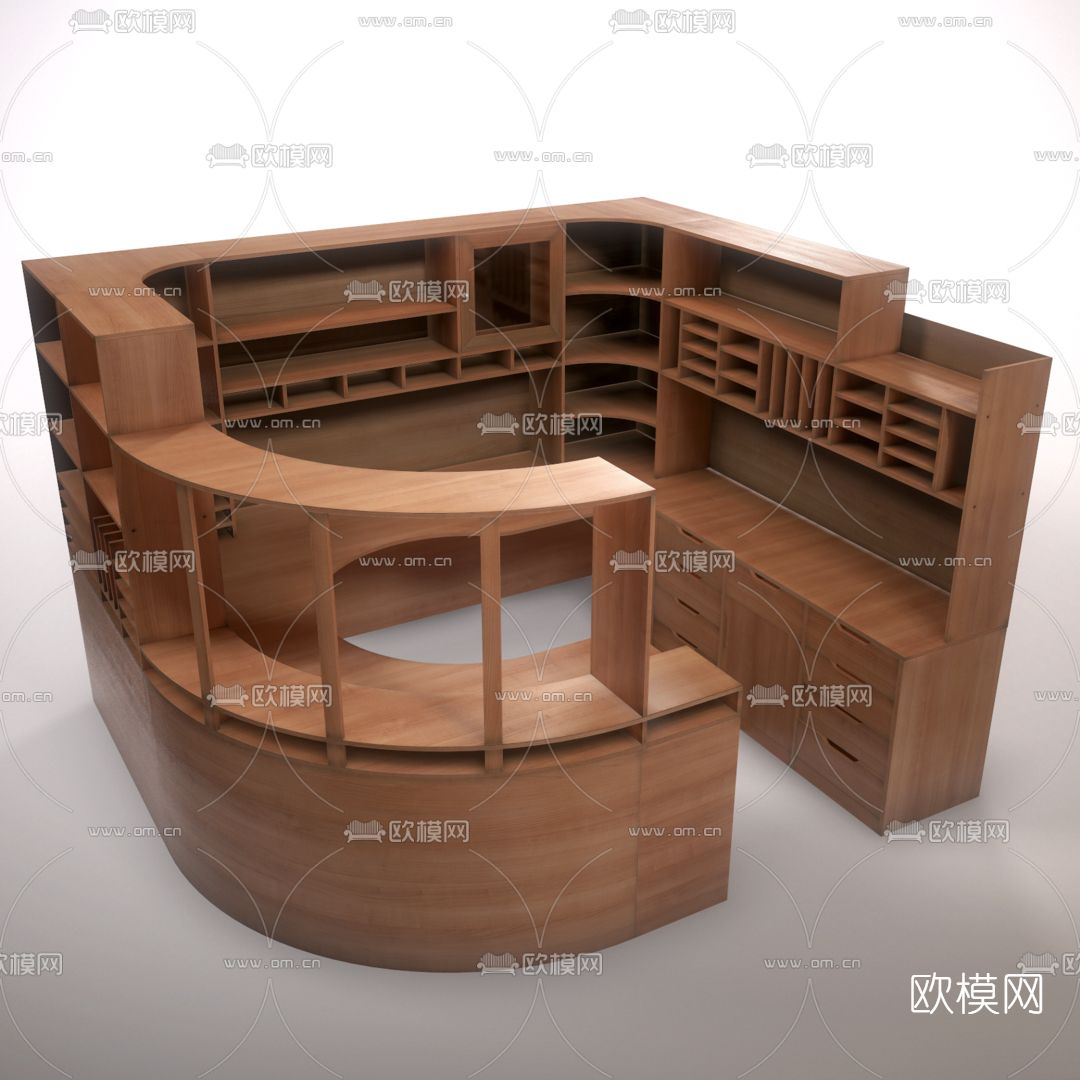 现代梳妆台免费3d模型下载