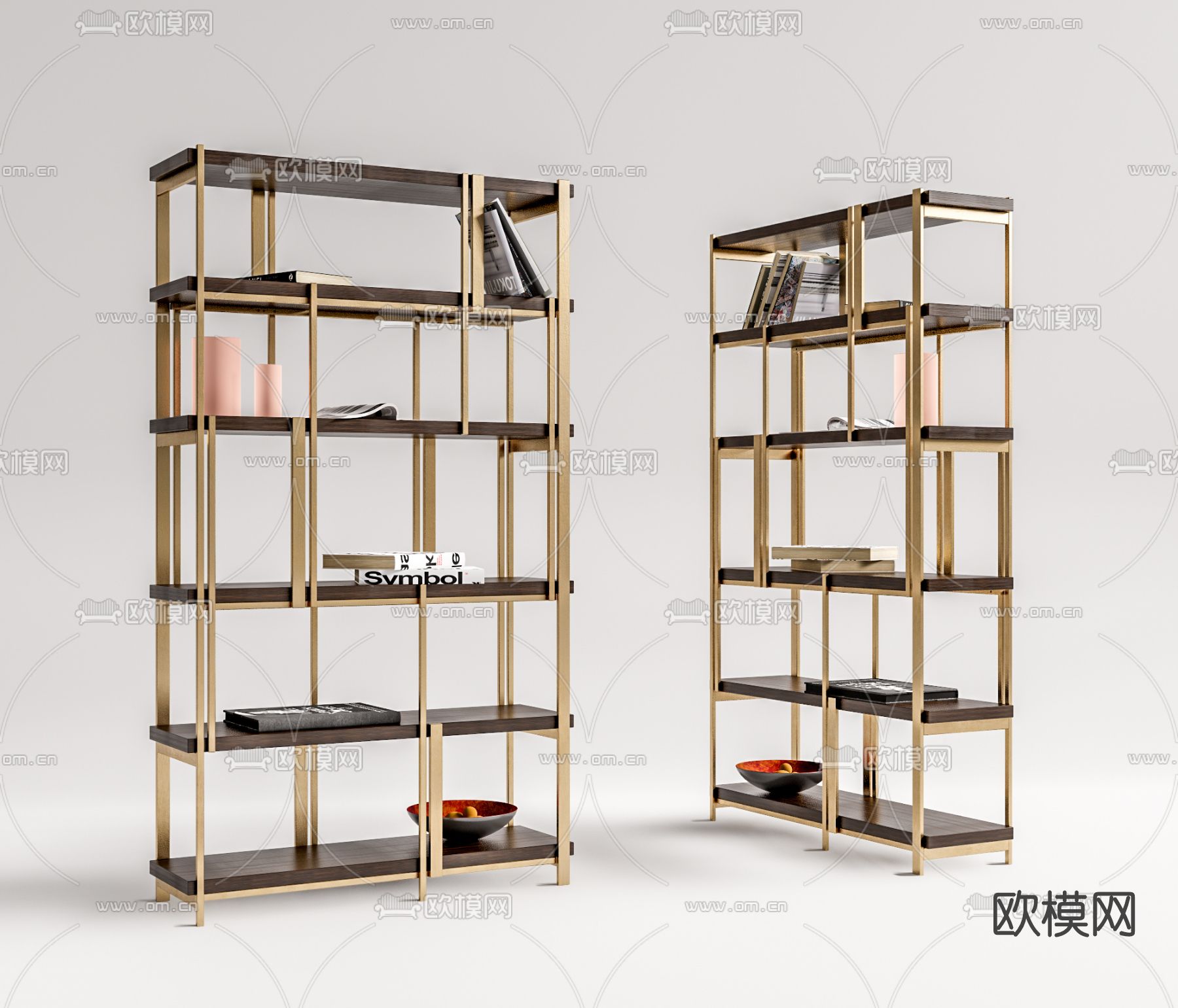 现代展示架装饰架su模型