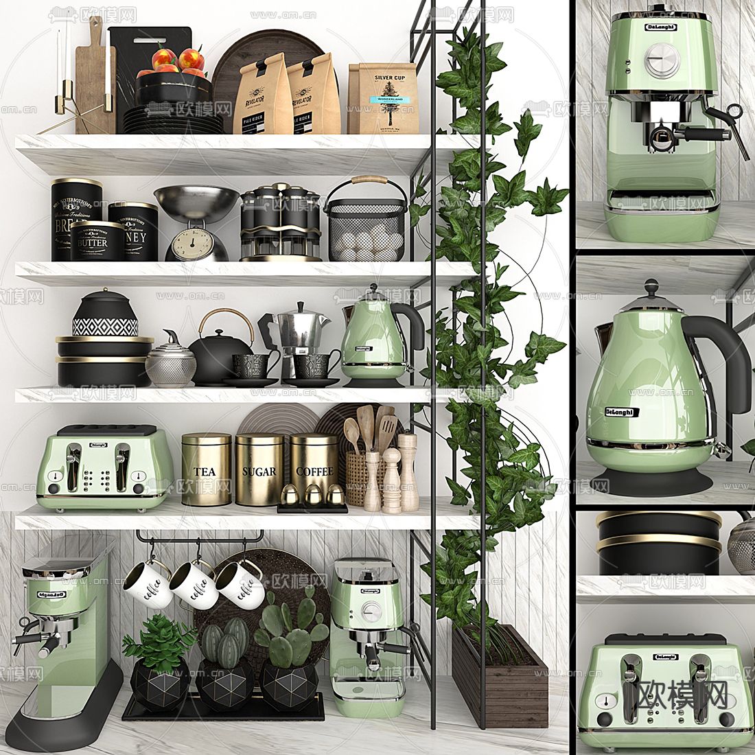 现代碗具罐头家电厨房用品3d模型下载