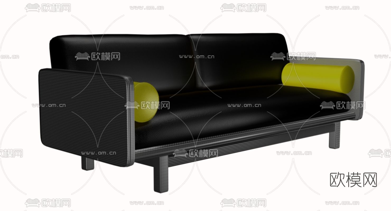 现代双人沙发免费3d模型下载