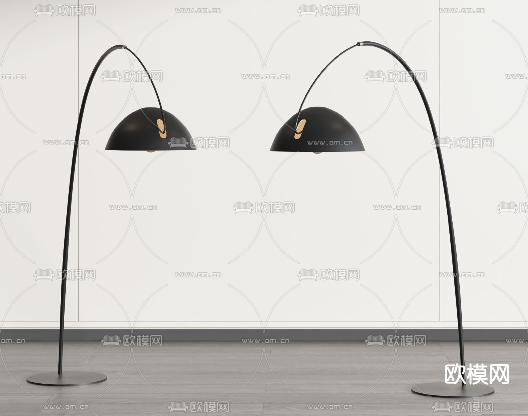 现代简约落地灯3d模型下载