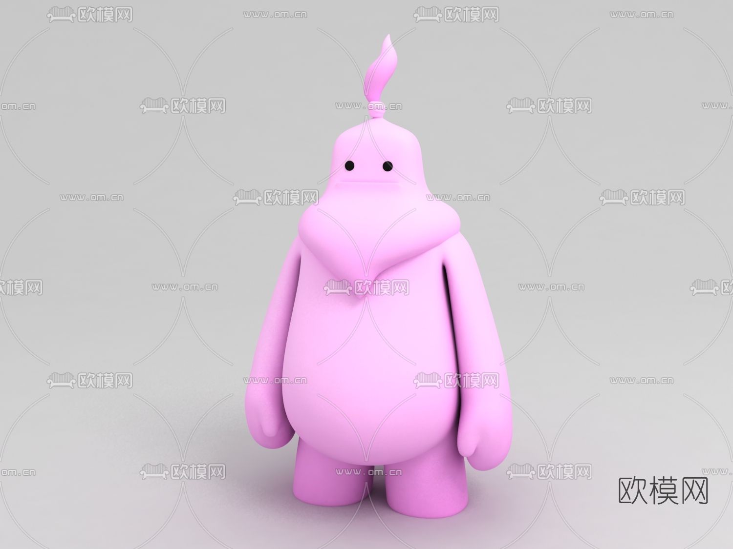 现代卡通角色免费3d模型下载