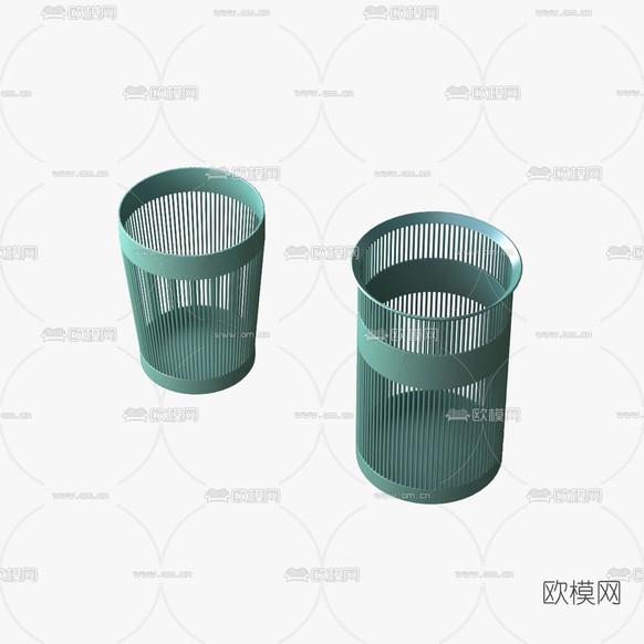 现代垃圾桶免费3d模型下载