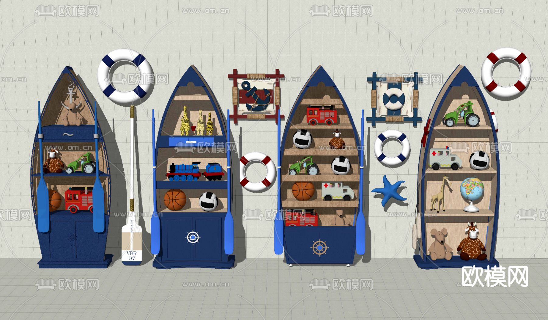 地中海渔文化su模型下载