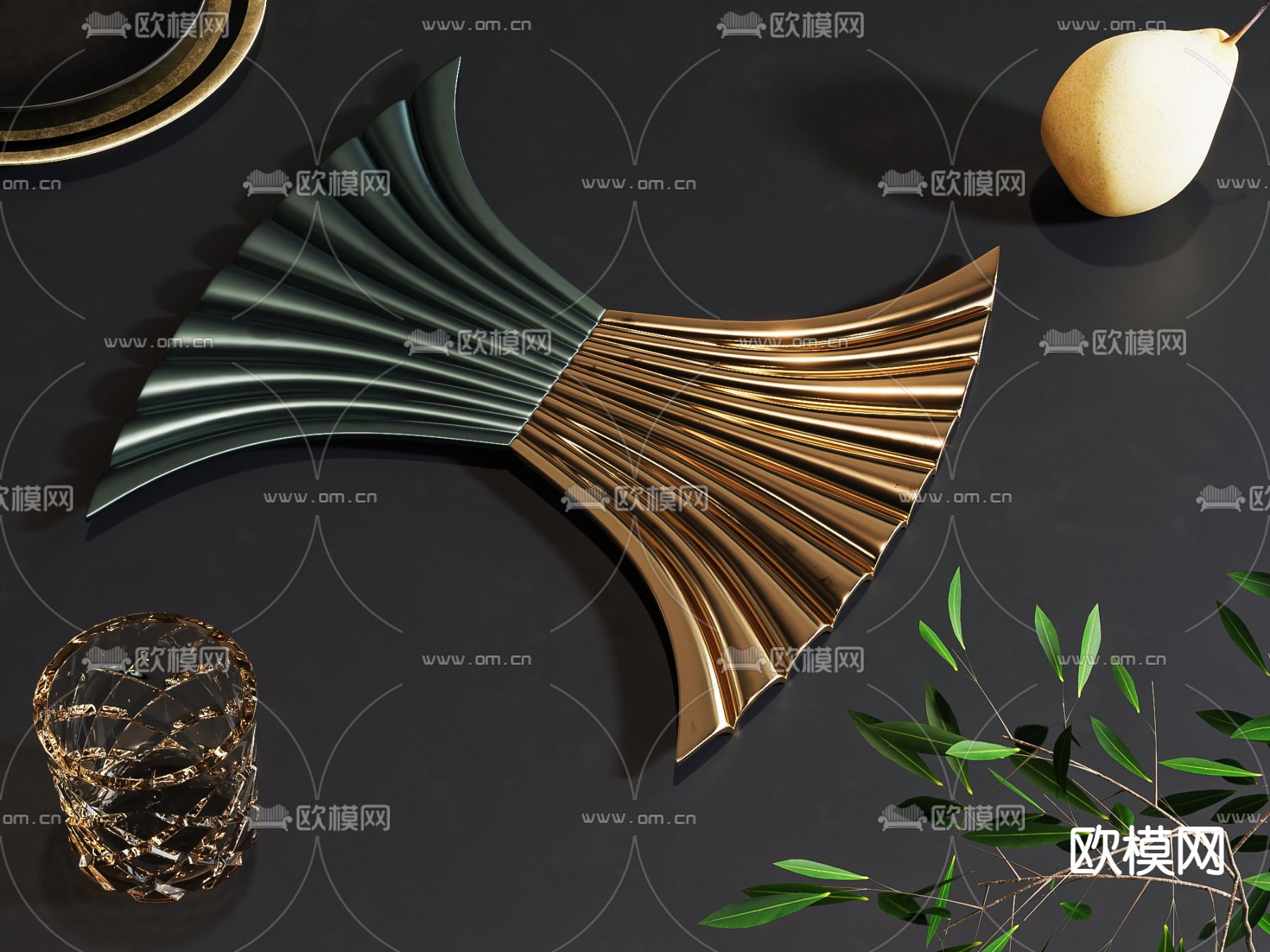 现代金属把手拉手3d模型下载