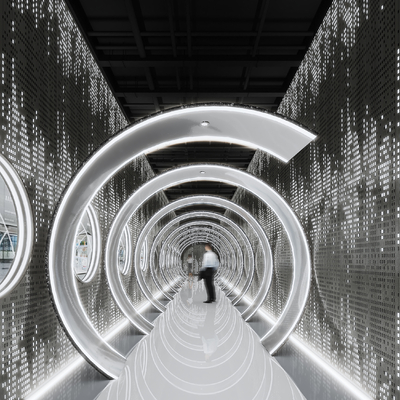 科技时空隧道走廊3d模型