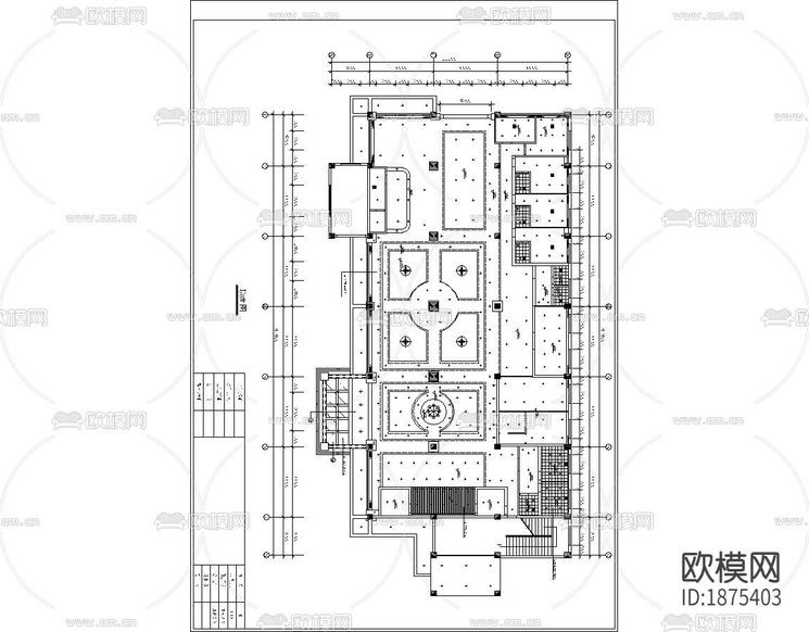 大酒店大厅装修图CAD施工图下载(渲染图1)