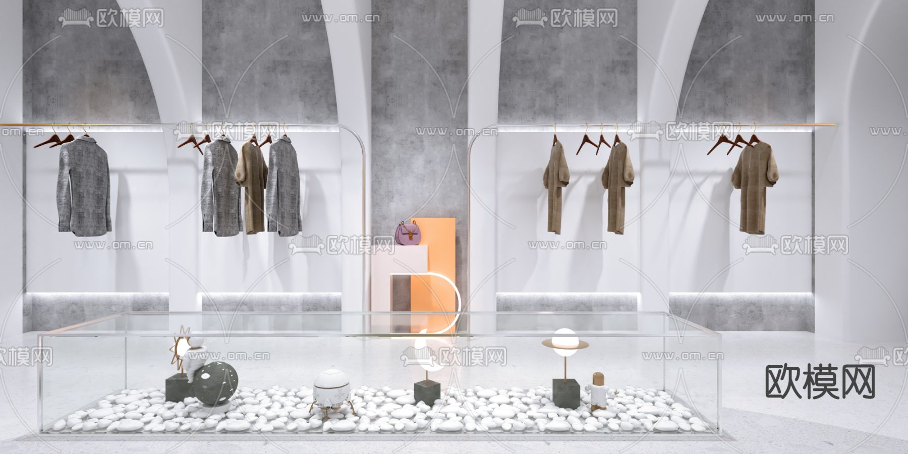 侘寂风服装店3d模型