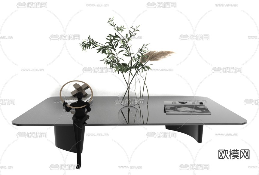 现代极简茶几免费3d模型下载