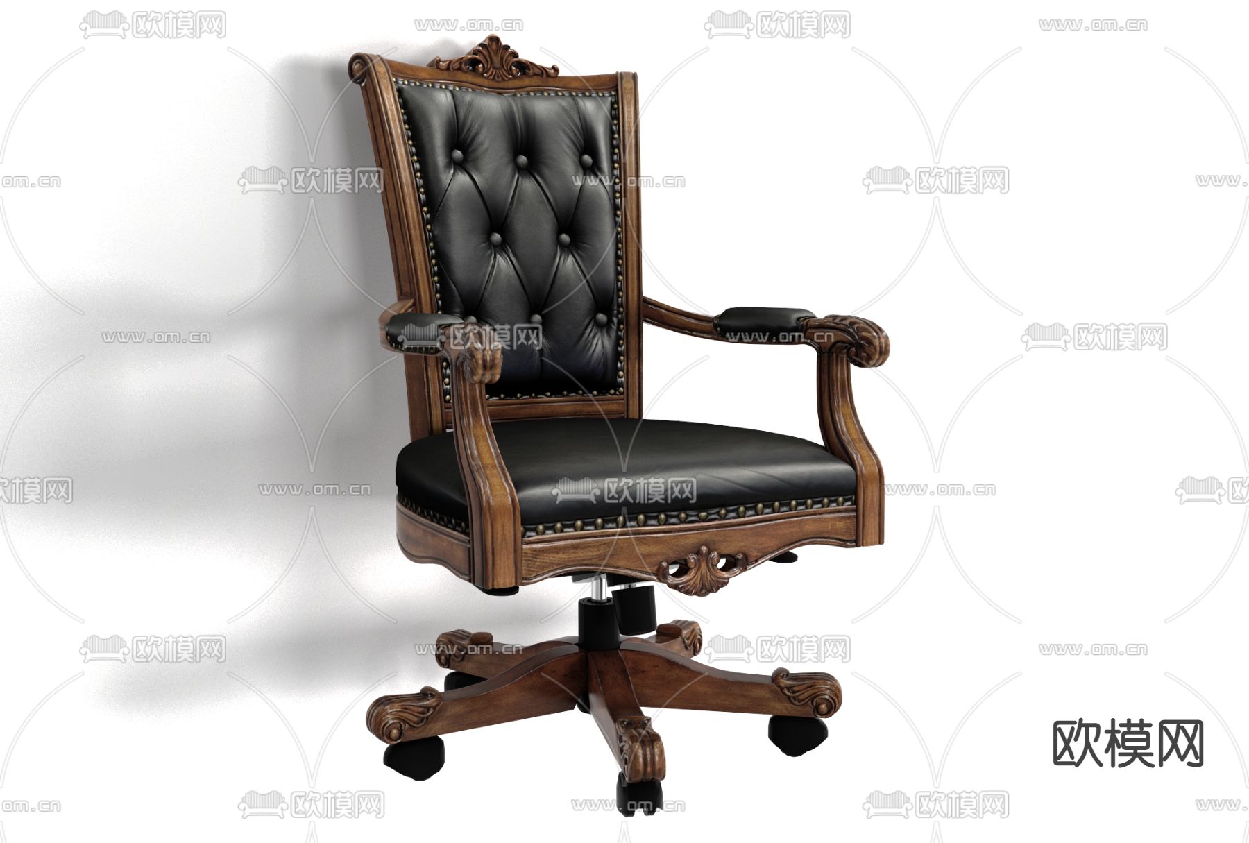 欧式办公椅免费3d模型下载
