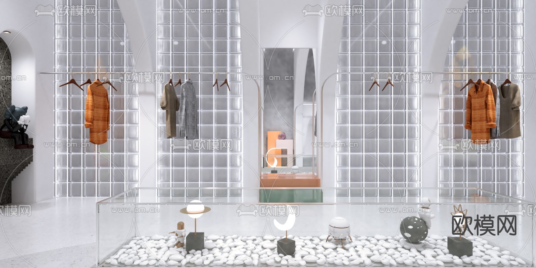侘寂风服装店3d模型
