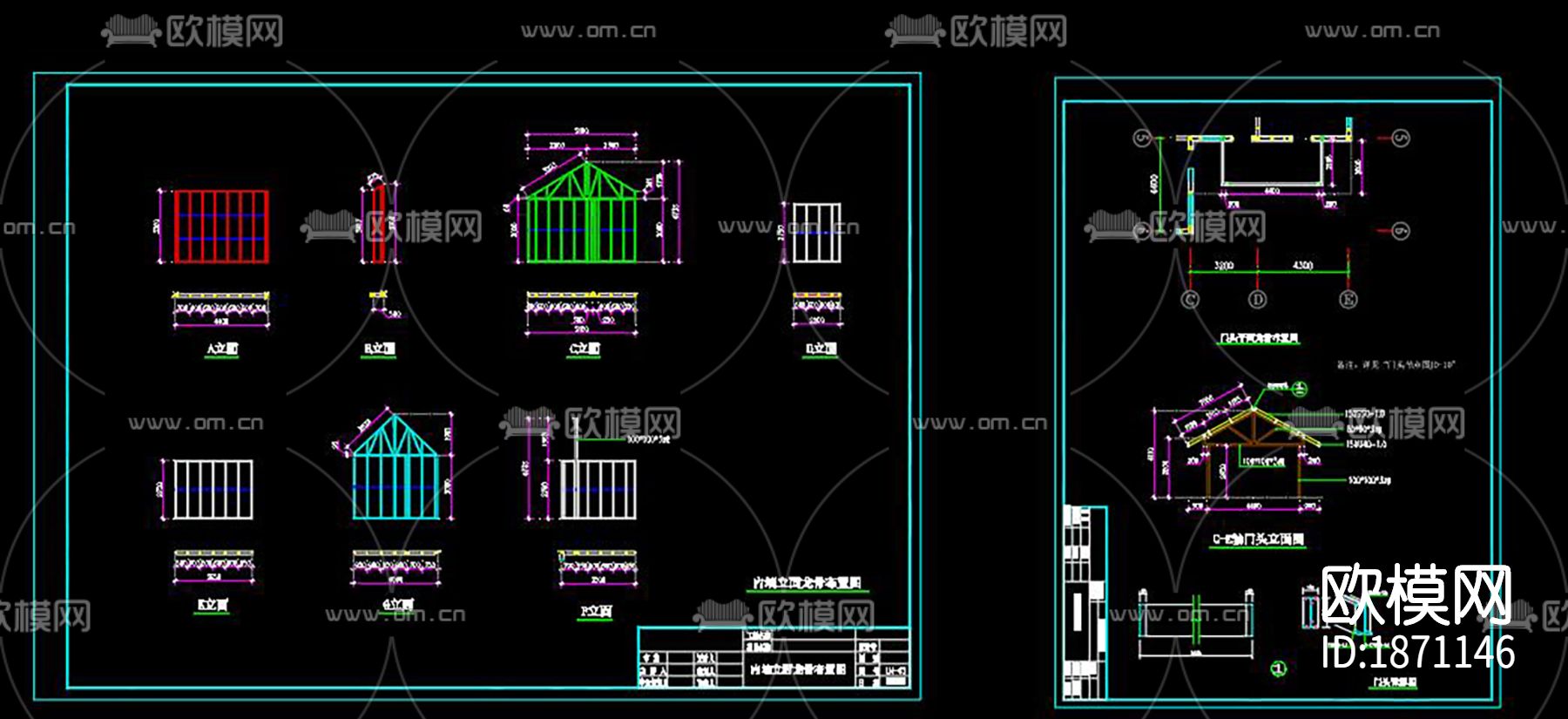 薄壁轻钢住宅cad节点大样图下载（渲染图5）