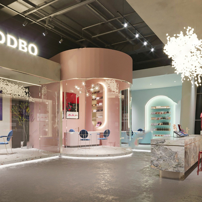  现代美妆店su模型 